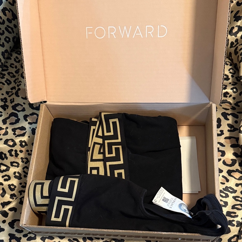 Versace Black sports bra & leggings